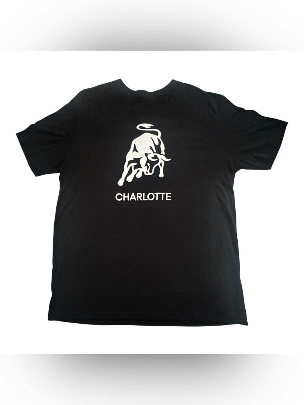 Lamborghini Black Tee with White Bull Graphic